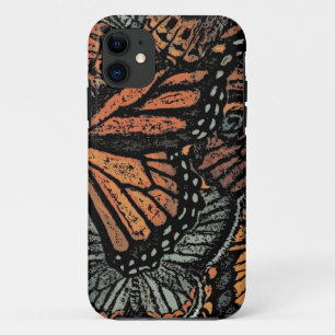 Orange butterfly fantasy abstract art iPhone 11 case