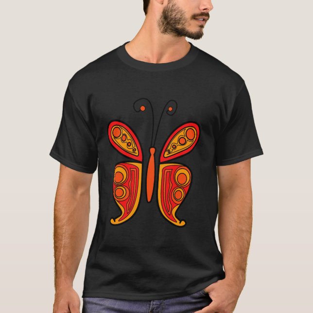 Orange butterfly illustration T-Shirt (Front)