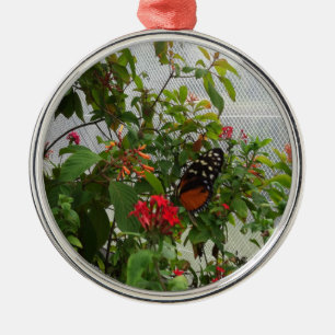 ORANGE BUTTERFLY METAL TREE DECORATION