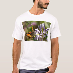 Orange Butterfly on Wild Hyacinth Apparel & Gifts T-Shirt