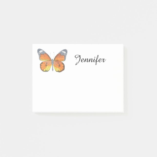 Orange Butterfly Post-it Notes (Front)