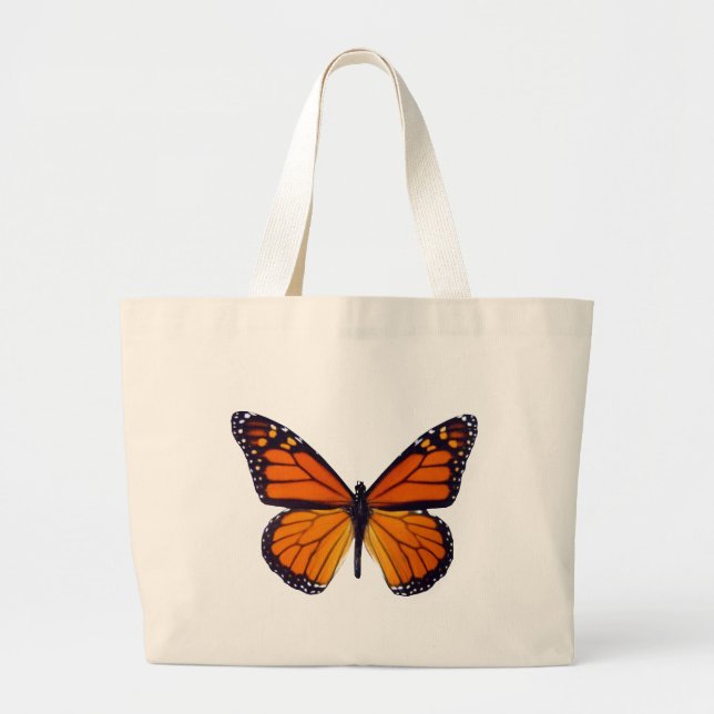 Orange Butterfly Tote Bag (Front)