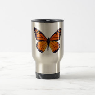 Orange Butterfly Travel Mug