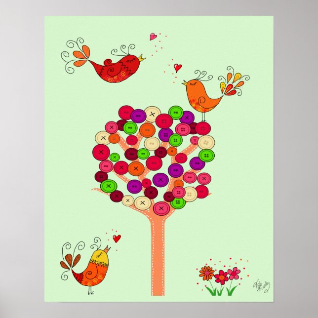 Orange Button Tree Poster (Front)