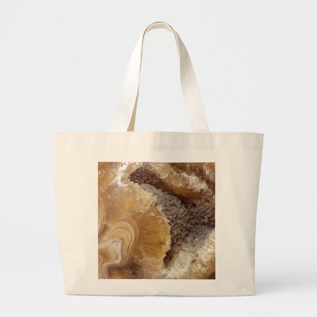 Orange Calcite Print Flip Tote Bag (Front)