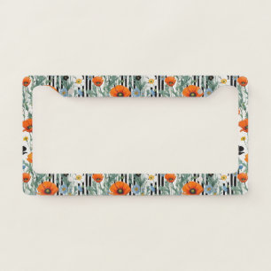 Orange California Poppies Licence Plate Frame