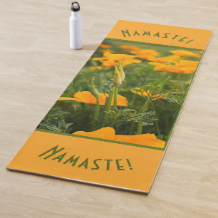 Orange California Poppy Patch Photograph Yoga Mat