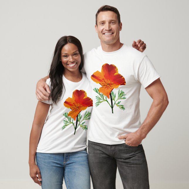 Orange California Poppy T-Shirt (Unisex)