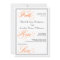 Orange Calligraphy Script Fall Wedding Invitation