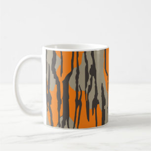 Orange Camo Bottomland Camo Pattern Coffee Mug