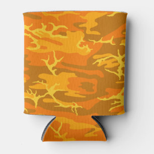 Orange Camo Can Cooler