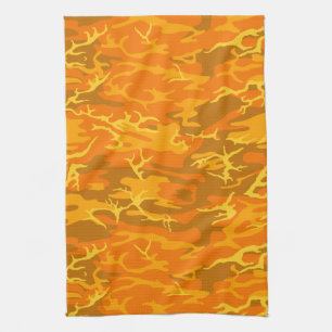 Orange Camo Kitchen Towel