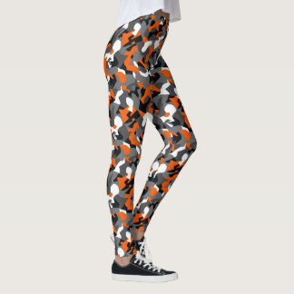 Orange Camo Leggings