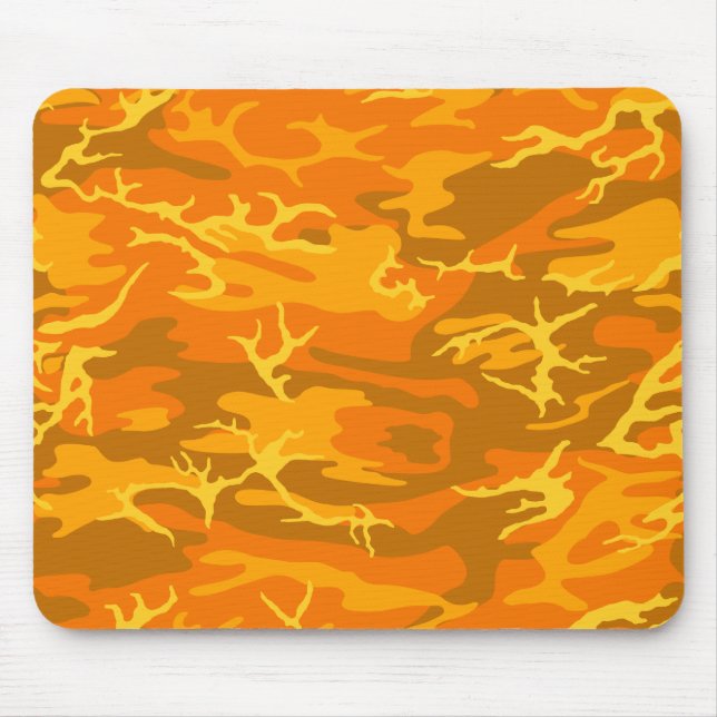 Orange Camo Mouse Mat (Front)