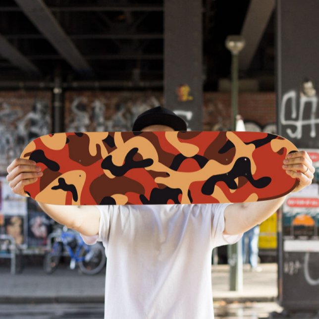 Orange Camo Skateboard | Camo Skateboard (Orange Camo Skateboard Deck)