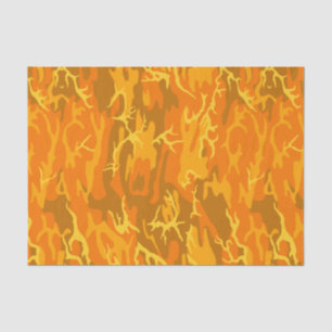 Orange Camo Tissue Paper