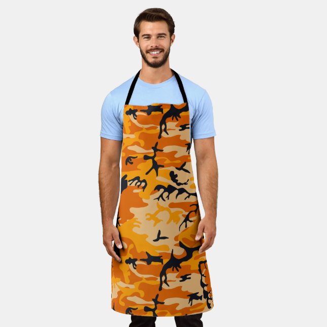 Orange Camouflage, Military, Army Apron (Worn)