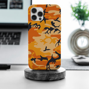 Orange Camouflage, Military, Army iPhone 15 Pro Max Case