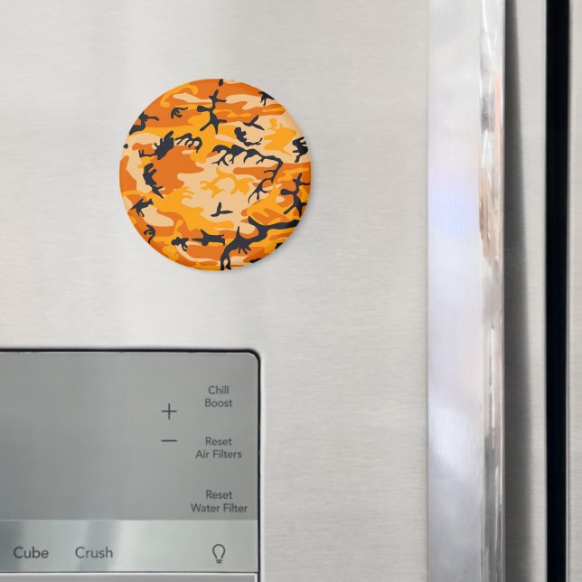 Orange Camouflage, Military, Army Magnet (In Situ (Fridge))