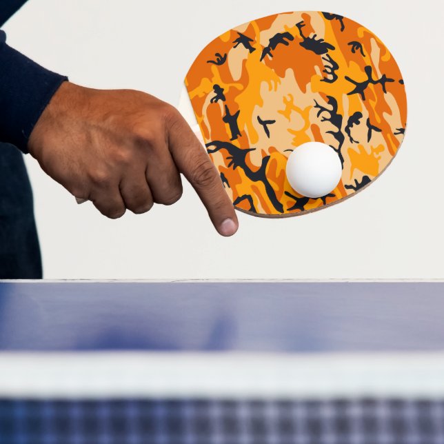 Orange Camouflage, Military, Army Ping Pong Paddle (Insitu)