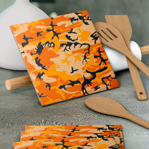 Orange Camouflage, Military, Army Tile
