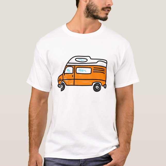 Orange Campervan T-Shirt (Front)
