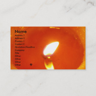 Orange Candle Business Card