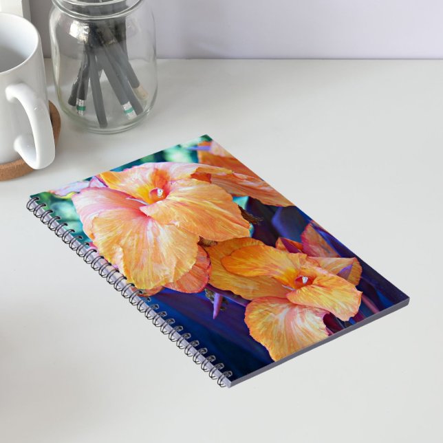 Orange Canna Lily Floral Notebook (In Situ)