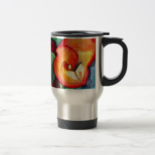 Orange Canna lily flower original watercolor art Travel Mug