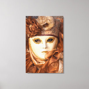 Orange Carnival costume, Venice Canvas Print