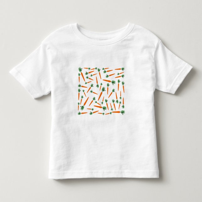 Orange Carrot Pattern Toddler T-Shirt (Front)