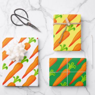 Orange carrot plant based food custom colour wrapping paper sheet