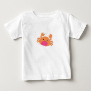 Orange Cartoon Crab Baby T-Shirt