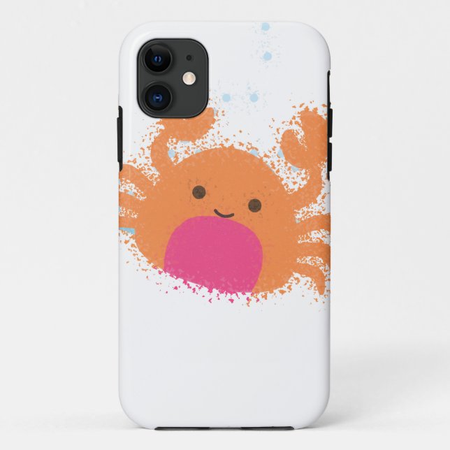 Orange Cartoon Crab Case-Mate iPhone Case (Back)