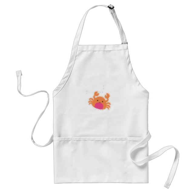 Orange Cartoon Crab Standard Apron (Front)