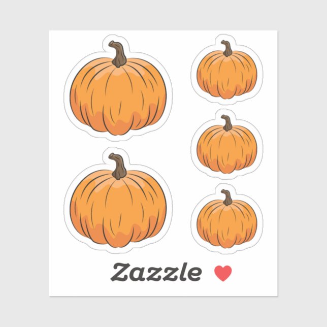 Orange Cartoon Pumpkin Illustration (Sheet)