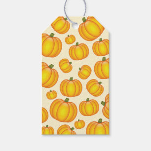 Orange Cartoon Pumpkin Pattern Gift Tags