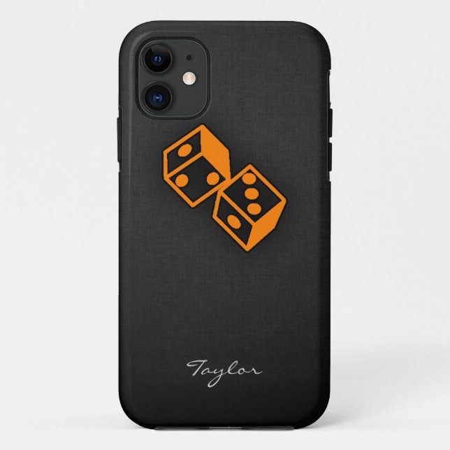 Orange Casino Dice Case-Mate iPhone Case (Back)
