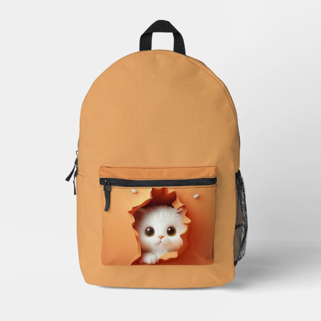 Orange Cat Backpack  (Front)