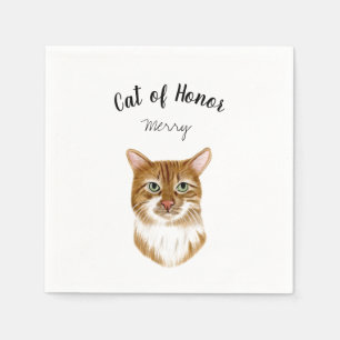 Orange Cat Cocktail Napkins