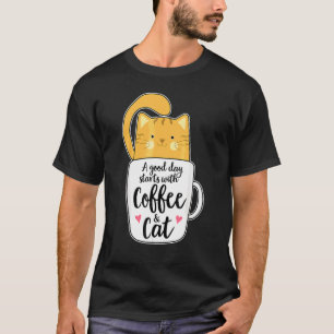 Orange Cat Coffee Mug Cat  Gifs T-Shirt