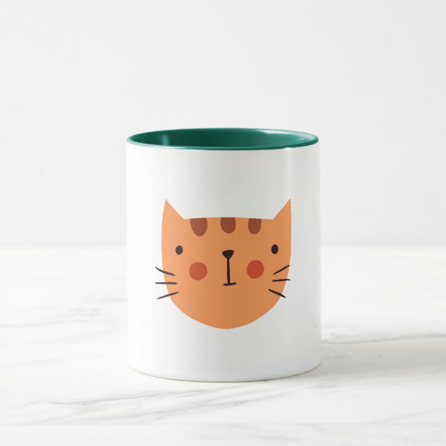 Orange Cat Cute Funny Mug (Center)