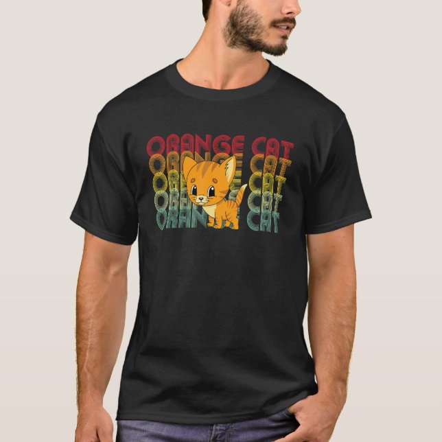 Orange Cat Kitten Cute Kitty   Cat T-Shirt (Front)