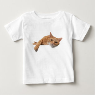 Orange Cat Laying Down Baby T-Shirt