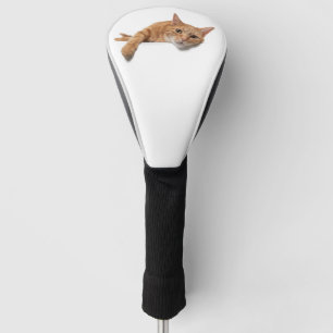 Orange Cat Laying Down Golf Head Cover