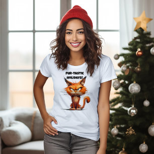 Orange Cat Lovers’ Christmas ironic wishes T-Shirt