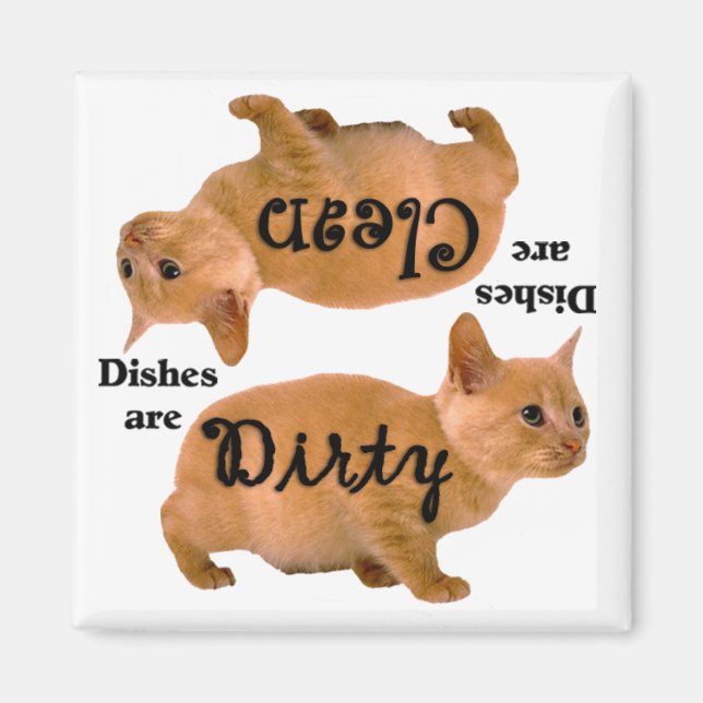 Orange Cat Lovers Dishwasher Magnet (Front)