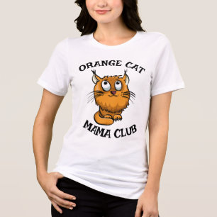 ORANGE CAT MAMA MOM GINGER CAT CLUB T-SHIRT Tri-Blend SHIRT