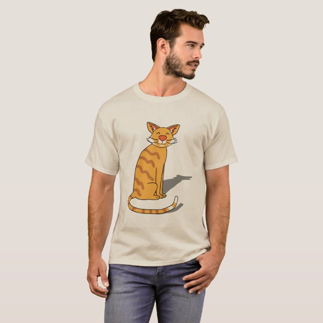Orange Cat, Men T- shirt  (Front Full)