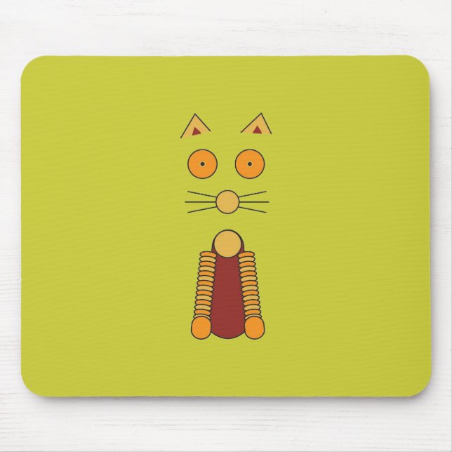 Orange CAT Mouse Mat (Front)